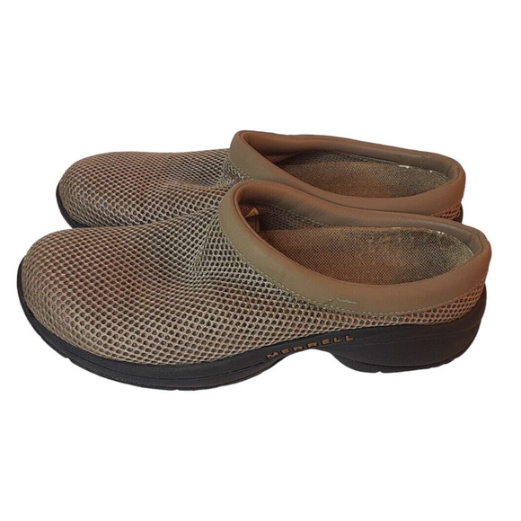 Womens 8.5 Shoes Merrell Slip On Mesh Taupe Brown Performance Footwear J63320 - Picture 4 of 8